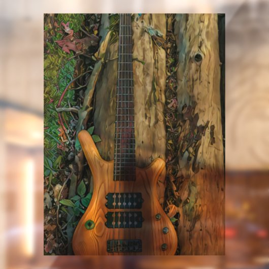 Geschenke für einen Musikergitarrist Fensteraufkleber (Blatt 2)