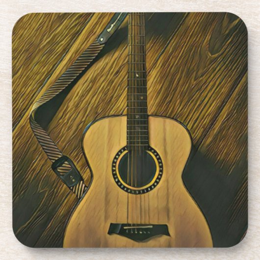Geschenke für einen Musikergitarrist Getränkeuntersetzer (Vorderseite)