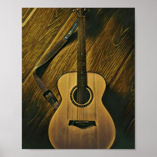 Geschenke für einen Musikergitarrist Poster (Vorne)