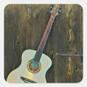 Geschenke für einen Musikergitarrist Quadratischer Aufkleber