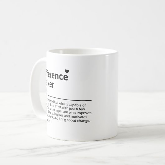 Geschenke für einen Unterschied Maker - Wertungsge Kaffeetasse (Vorderseite Links)