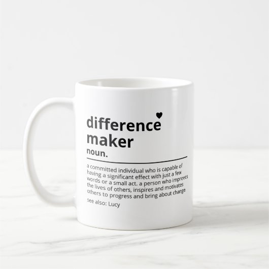 Geschenke für einen Unterschied Maker - Wertungsge Kaffeetasse (Links)