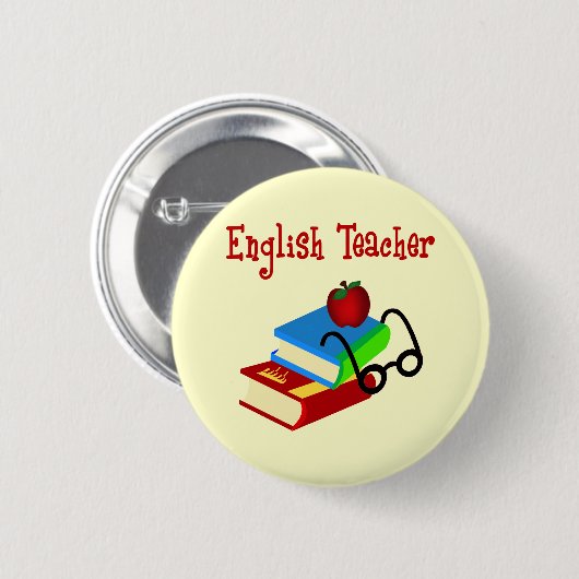 Geschenke für Englischlehrer Button (Vorne & Hinten)