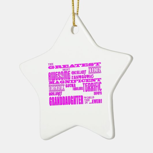 Geschenke für Enkelinnen: Bestste Enkelin Keramik Ornament (Links)