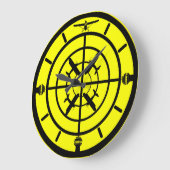 Geschenke für Fluglotsen Große Wanduhr (Winkel)