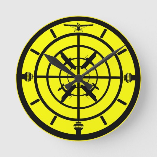 Geschenke für Fluglotsen Runde Wanduhr (Vorderseite)