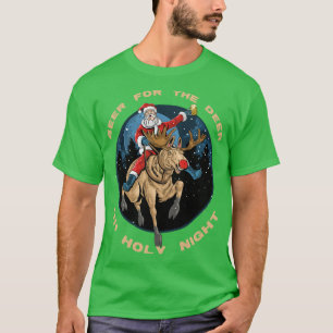 Geschenke für Frauen Weihnachtsbier für das Hirsch T-Shirt