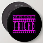 Geschenke für Freunde: Der größte Freund der Welt Button (Vorne & Hinten)