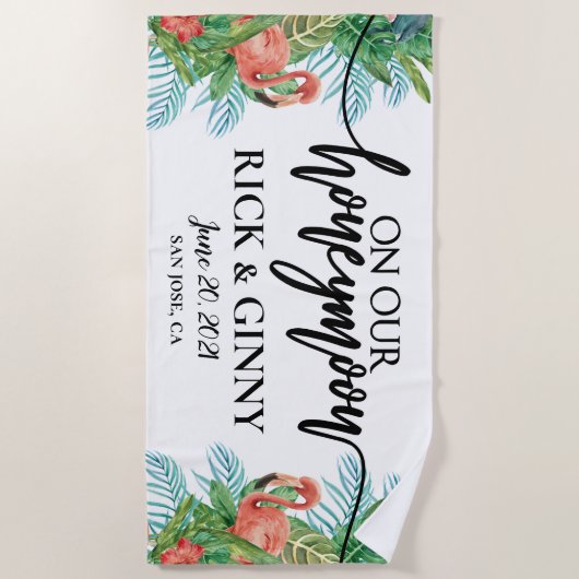 Geschenke für frisch verheiratete Flitterwochen - Strandtuch (Vorderseite)