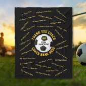 Geschenke für Fußballtrainer, ALLE Spielernamen Fleecedecke