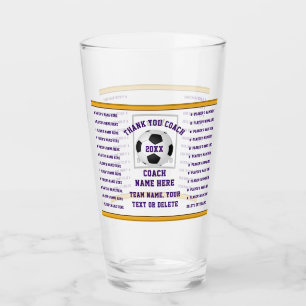 Geschenke für Fußballtrainer, personalisiert Glas