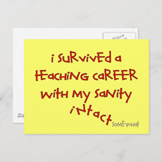 Geschenke für geliebte Lehrer, Unglaublich witzig Postkarte (Vorne/Hinten)