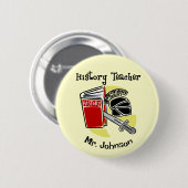 Geschenke für Geschichtslehrer Button (Vorne & Hinten)