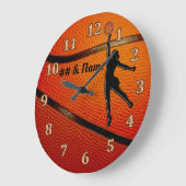 Geschenke für Girl Basketball Spieler Basketball U Große Wanduhr (Winkel)