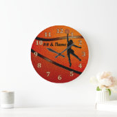 Geschenke für Girl Basketball Spieler Basketball U Große Wanduhr (Zuhause)