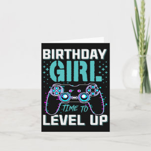 Geschenke für Girl Time to Level Up Cool Video Gam Karte