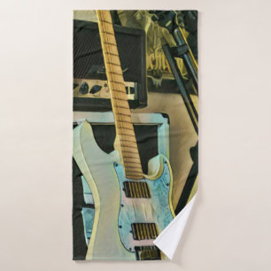 Geschenke für Gitarrenliebhaber Badhandtuch Set