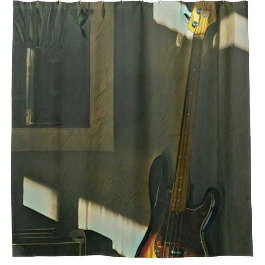 Geschenke für Gitarrenspieler Duschvorhang (Vorderseite)