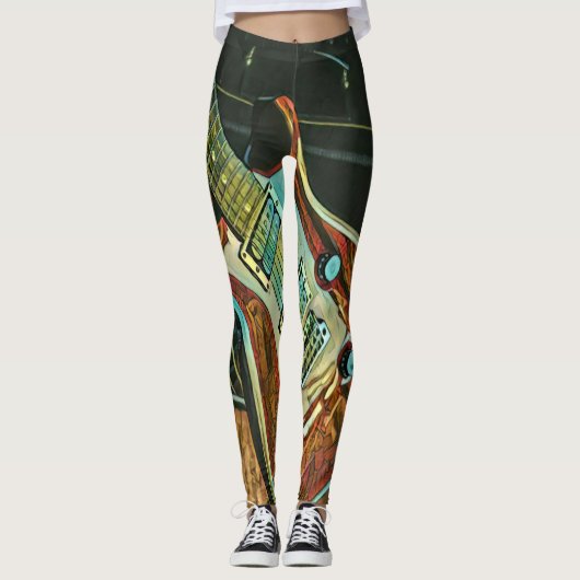 Geschenke für Gitarrist Leggings (Vorderseite)