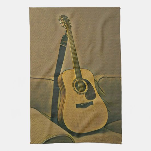 Geschenke für Gitarristen Geschirrtuch (Vertikal)