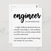 Geschenke für Ingenieure, Definition Postkarte (Vorne/Hinten)