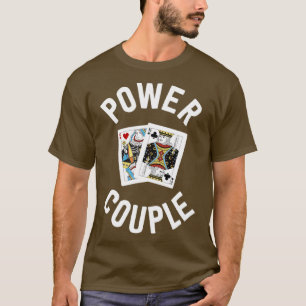 Geschenke für Kartenspieler Frauen Power Paar King T-Shirt