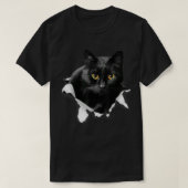Geschenke für Katzenklumpen aus schwarzem Kat, Vat T-Shirt (Design vorne)