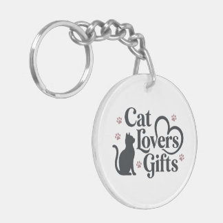 Geschenke für Katzenliebhaber mit Herz- und Pfoten Schlüsselanhänger