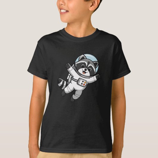 Geschenke für kleine Astronauten Waschbär Kinder T-Shirt (Vorderseite)