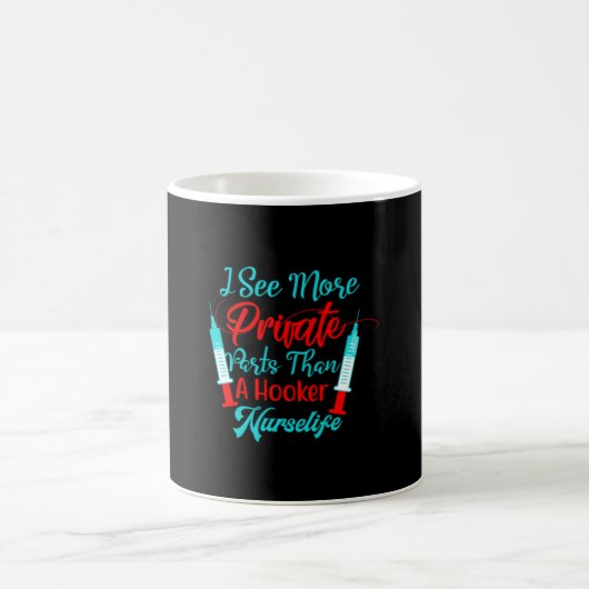 Geschenke für Krankenschwestern Ich sehe mehr priv Kaffeetasse (Mittel)