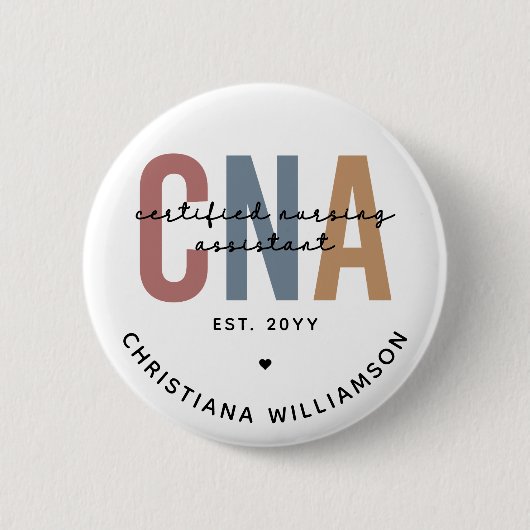 Geschenke für kundenspezifische CNA Retro zertifiz Button (Vorderseite)