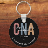 Geschenke für kundenspezifische CNA Retro zertifiz Schlüsselanhänger (Rückseite)