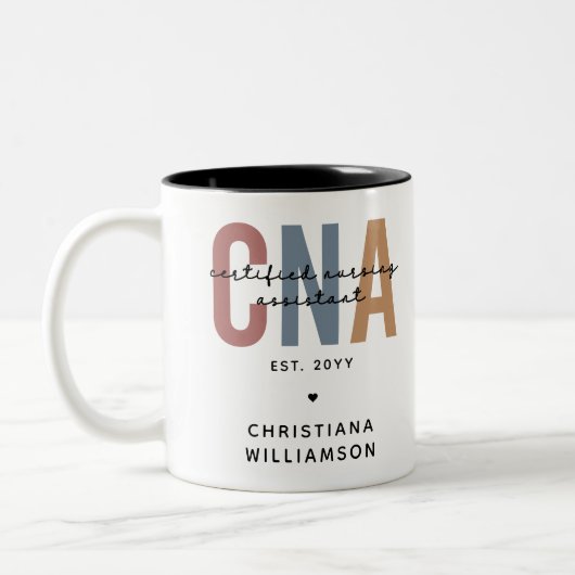 Geschenke für kundenspezifische CNA Retro zertifiz Zweifarbige Tasse (Links)
