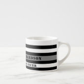 Geschenke für kundenspezifische dünne graue Linie Espressotasse (Rechts)