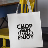 Geschenke für Lebensmittelliebhaber Chop Sizzle Ge Tragetasche