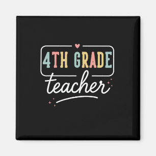 Geschenke für Lehrer der vierten Klasse Herz 4. Kl Magnet