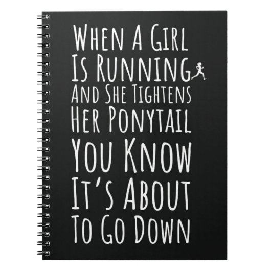 Geschenke für Mädchen für ihre weiblichen Runner K Notizblock (Vorderseite)