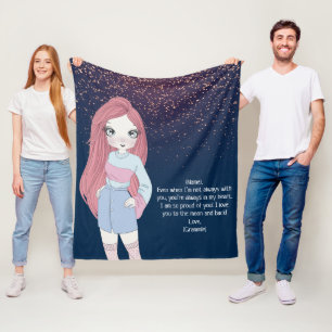 Geschenke für Mädchen Niedliches Mädchen Fleecedecke