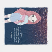 Geschenke für Mädchen | Niedliches Mädchen Fleecedecke (Vorderseite (Horizontal))