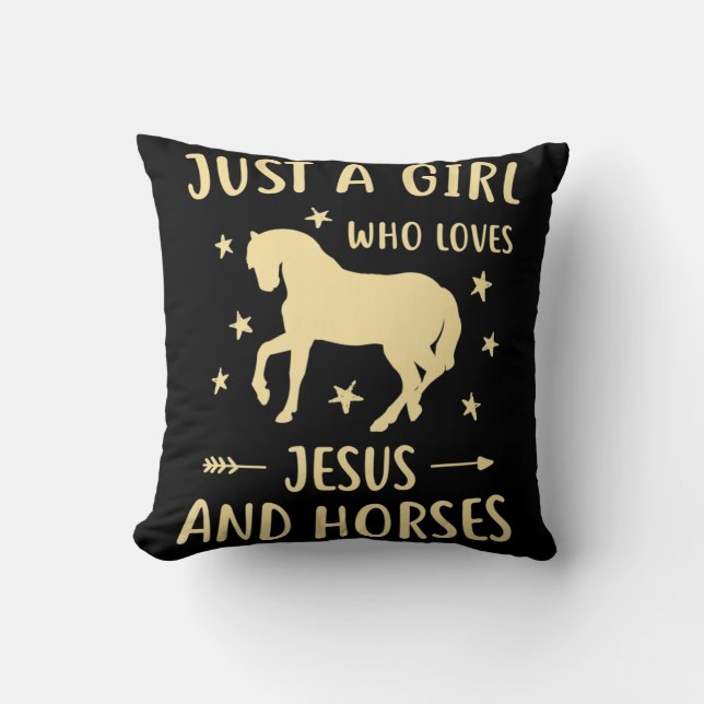 Geschenke für Mädchen und Pferde Kissen (Vorderseite)