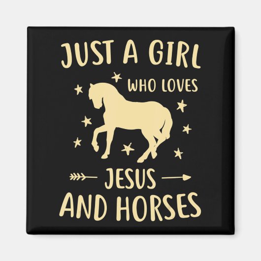 Geschenke für Mädchen und Pferde Magnet (Vorne)