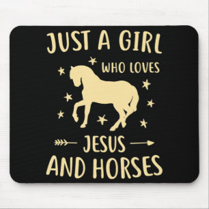 Geschenke für Mädchen und Pferde Mousepad