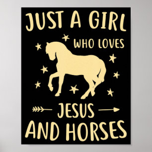 Geschenke für Mädchen und Pferde Poster