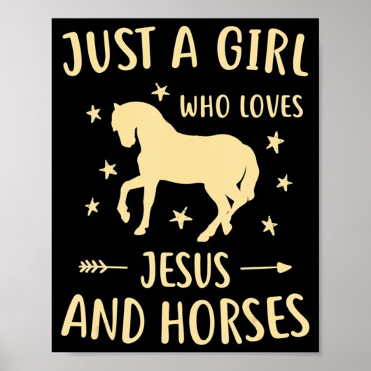 Geschenke für Mädchen und Pferde Poster (Vorne)