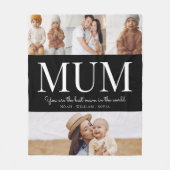 Geschenke für männliche Mummi, schwarz und weiß, 4 Fleecedecke (Vorderseite)