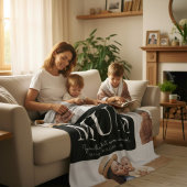 Geschenke für männliche Mummi, schwarz und weiß, 4 Fleecedecke