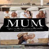 Geschenke für männliche Mummi, schwarz und weiß, 4 Fleecedecke
