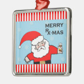 Geschenke für medizinische Ferien Silbernes Ornament (Links)