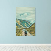 Geschenke für Motorradfahrer Leinwanddruck (Insitu (Holzboden))