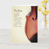 Geschenke für Musiklehrer - Definition einer Geige Karte (Gelbe Blume)